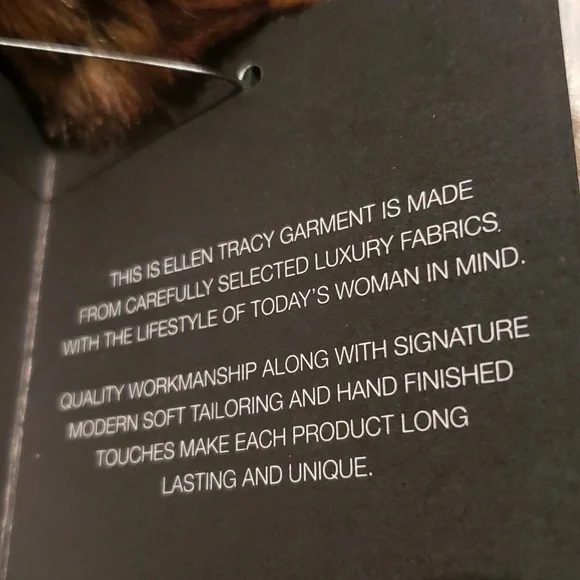 Ellen Tracy NEW VEST Crushed Faux Fur Women's L Drawstring Waist BROWN BLACK NWT - Picture 14 of 16